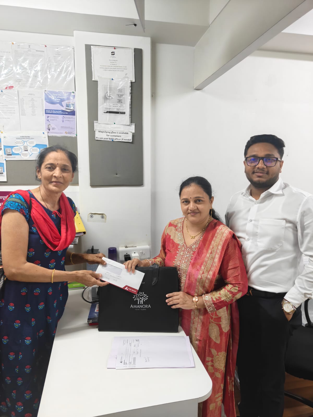 Customers completing their Amanora property purchase